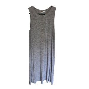 Gap‎ Womens Gray Space Dye Sleeveless Shift Dress Medium Womens Crew Neck Casual